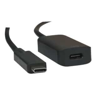 USB 3.2 Gen2 SuperSpeed 10Gbit Aktives Verlängerungskabel, USB-C Stecker  Buchse, 5V/1.5A, schwarz - 5m