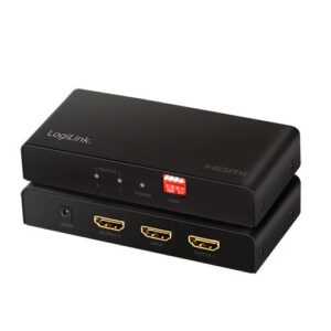 LogiLink® HD0033 2-Port HDMI-Splitter, 4K@60Hz, HDCP, EDID, HDR, CEC, Downscaler