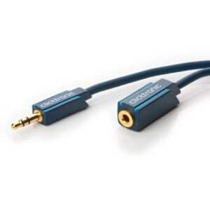 CLICKTRONIC HighQuality Audio Verlängerung, 3,5mm Klinken Stecker  3,5mm Klinken Buchse, vergoldet - 3m