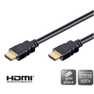 HighSpeed HDMI™ Kabel mit Ethernet, 4K@30Hz, HDMI19 Typ A Stecker  Stecker, CCS - 1m