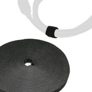 LTC PRO Roll PRO 1210, 25m doppelseitige Klettbandrolle in Velour Qualität, schwarz