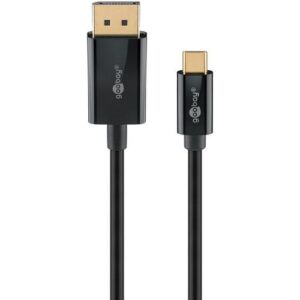 USB-C™ 3.2 Gen1x1 DisplayPort Adapterkabel 4k60Hz, USB-C Stecker  DP 1.2 Stecker, schwarz - 3m