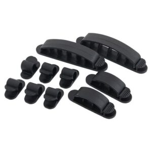 LogiLink® KAB0039 Kabelhalter-Set, ABS, 10 Stück im Set, selbstklebend - schwarz