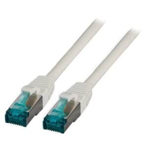MegaD Cat. 6A 10Gbit Patchkabel 500MHz S/FTP, RJ45 STP  RJ45 STP, Kupfer, LSZH, grau - 0.15m