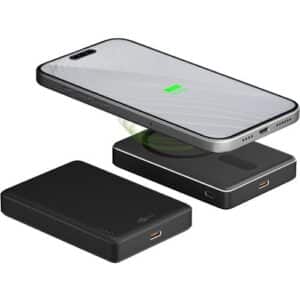 Goobay Magnetische Wireless-Powerbank , 10.000mAh, USB-C™ PD - schwarz