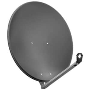 Goobay SAT Alu Satellitenspiegel 80cm Offset, Mast 30-60mm, anthrazit