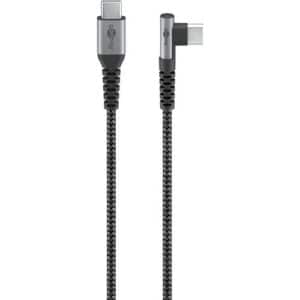 USB2.0 Premium Hi-Speed Power Ladekabel, 5V/3A, 60W, USB-C Stecker  USB-C Stecker 90°, spacegrau/silber - 1m