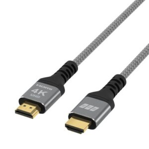 HDMI Kabel HighSpeed mit Ethernet, UHD, 4K@60Hz, HDMI19 Typ A Stecker  Stecker, space-grau - 1m