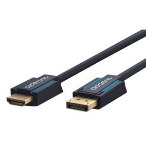 CLICKTRONIC Akives Adapterkabel DP20 Stecker  HDMI19 Stecker, 4K@60Hz, vergoldet - 2m