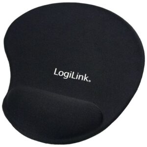 LogiLink® ID0027 Mauspad mit Silikon Gel Handauflage, 3mm Naturkautschuk, schwarz