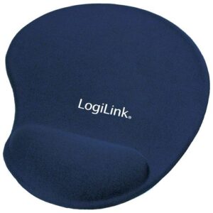 LogiLink® ID0027B Mauspad mit Silikon Gel Handauflage, 3mm Naturkautschuk, blau