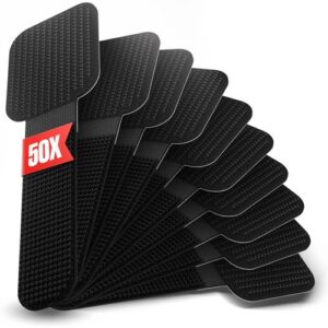 LTC Wall PRO3110, Selbstklebende Klett-Kabelhalter, 50er Set in schwarz