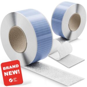 LTC Tough Tape Strap LTC1620-5-50, 5m ultimative selbstklebende Premium Klettbandrolle, weiß