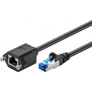 MegaD Cat. 6A 10Gbit Patchkabelverlängerung, S/FTP, RJ45 STP  RJ45 STP, LSZH, schwarz - 1m