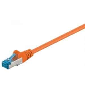 MegaD Cat. 6A 10Gbit Patchkabel 500MHz S/FTP, RJ45 STP  RJ45 STP, Kupfer, LSZH, orange - 0.5m