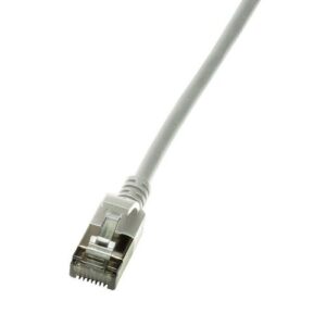 MegaD Cat. 6A 10Gbit Ultraflex Slimline Patchkabel STP, RJ45 STP  RJ45 STP, TPE, LSZH, grau - 1.5m