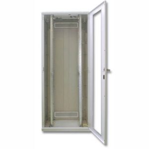 MegaS-Pro Serverschrank, 42HE, H1980xB800xT800mm, Front-/ Rücktür 1-teilig, perforiert, grau