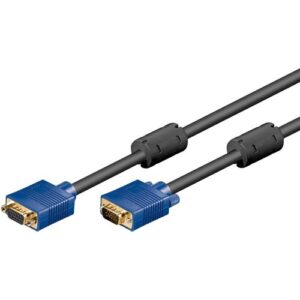Verlängerungskabel SVGA l, DBHD15 Stecker  Buchse, Ferrit , schwarz/grau - 1.8m