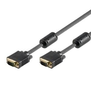 PROLINE SVGA Kabel, 3C+8, DBHD15 Stecker  Stecker, Ferrit / Gold, schwarz - 30m