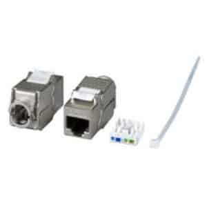 MegaD Modulsystem E-200100, Cat. 6A 500MHz Slimline Modul, 10Gbit, 1x RJ45 geschirmt, werkzeuglos