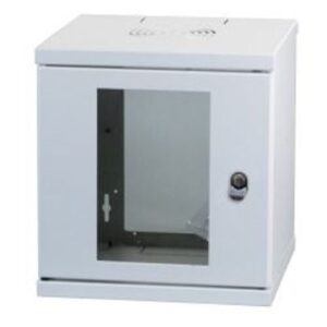 MegaS-Pro Wandgehäuse 10", 6HE, H330xB300xT300mm, Sichttür, RAL7035 lichtgrau