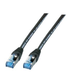 MegaD Cat. 6A 10Gbit Superflex Patchkabel S/FTP, RJ45 STP  RJ45 STP, TPE, LSZH, schwarz - 1m