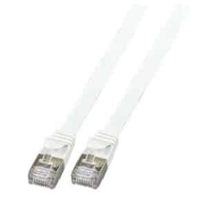 MegaD Cat. 6A 10Gbit Slimline Flach-Patchkabel 500MHz U/FTP, RJ45   RJ45, grau - 2m