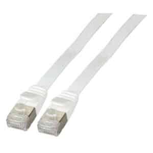 MegaD Cat. 6A 10Gbit Slimline Flach-Patchkabel 500MHz U/FTP, RJ45   RJ45, weiss - 5m