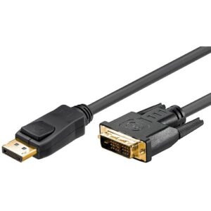 DisplayPort Kabel, DP20 Stecker  DVI-D (24+1) Stecker, Goldkontakte - 2m