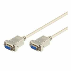 Serielles Kabel, 7-adrig, Null-Modem, verschraubt, DB9 Buchse  DB9 Buchse - 2m