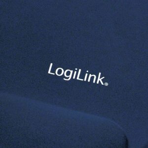 LogiLink® ID0027B Mauspad mit Silikon Gel Handauflage, 3mm Naturkautschuk, blau