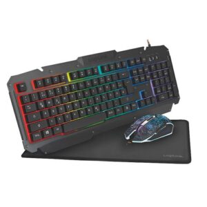 LogiLink® ID0185 Gaming Set, Maus, Tastatur und Mauspad - schwarz