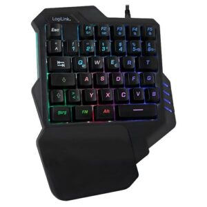 LogiLink® ID0181 Beleuchtete USB Einhand-Gaming Tastatur - schwarz