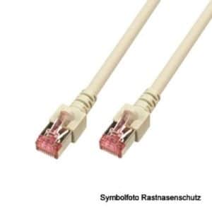 MegaD Cat. 6 5Gbit Patchkabel S/FTP, RJ45 STP  RJ45 STP, 250MHz, Kupfer, LSZH, grau - 1m