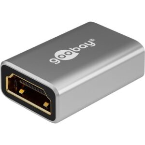 HDMI 2.1 Adapter, 8K@60Hz, HDMI19 Typ A Buchse  HDMI19 Typ A Buchse, Metalldesign, vergoldete Kontakte