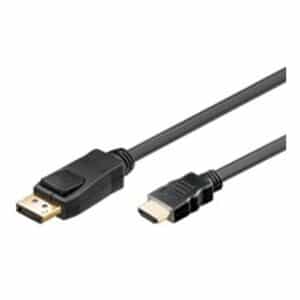 DisplayPort/HDMI Kabel, FullHD, DP20 Stecker  HDMI19 Stecker, Goldkontakte, schwarz - 2m