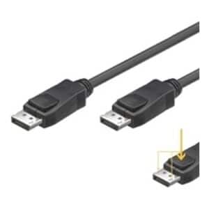 DisplayPort 1.2 Kabel, 4K@60Hz, DP20 Stecker   Stecker, mit Verriegelung,schwarz - 2m