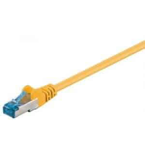 MegaD Cat. 6A 10Gbit Patchkabel 500MHz S/FTP, RJ45 STP  RJ45 STP, Kupfer, LSZH, gelb - 2m