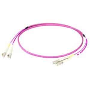 MegaF LWL Duplex Patchkabel, OM4, Flat Twin, I-VH2G 50/125µ, 2x LC  2x LC - 3m