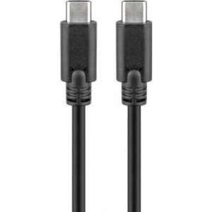 USB 3.2 Gen1 SuperSpeed Kabel, USB-C Stecker  Stecker, 5 Gbps, 3A (<60w), 4K@60Hz, schwarz - 0.50m