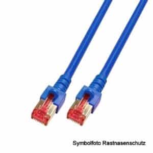 MegaD Cat. 6 5Gbit Patchkabel S/FTP, RJ45 STP  RJ45 STP, 250MHz, Kupfer, LSZH, blau - 2m