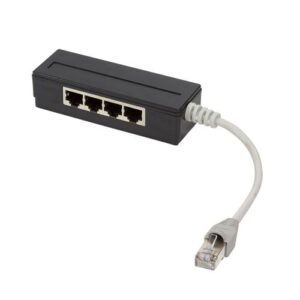 Passiver RJ45 Leitungsaufteiler, 4-Port ,1x RJ45(8P8C) Stecker  4x RJ45(8P8C) Buchse - 0.15m