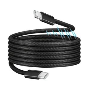 USB 2.0 Type-C-Anschlusskabel, C/M zu C/M, magnetisch, 100W, Nylon, schwarz - 1.5 m