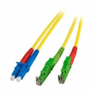 MegaF LWL Duplex Patchkabel, OS2, I-VH,  9/125µ, 2x E2000/APC LC ,LSZH , gelb - 20m