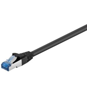MegaD Cat. 6A 10Gbit Patchkabel 500MHz S/FTP, RJ45 STP  RJ45 STP, Kupfer, LSZH, schwarz - 2m