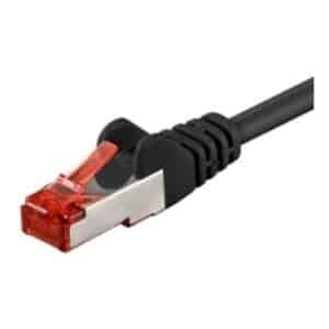 MegaD Cat. 6 5Gbit Patchkabel S/FTP, RJ45 STP  RJ45 STP, CCA, PVC, schwarz - 5m