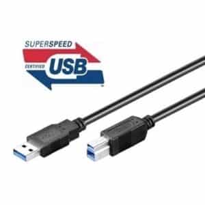 USB3.0 SuperSpeed 5GBps Kabel, USB A Stecker  USB B Stecker, schwarz - 5m